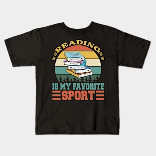 Reading Is My Favorite Sport Kids T-Shirt